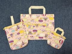 入園バッグセット　入園入学準備　ピンク　プリンセス　メルヘン　夢かわ　ユニコーンのサムネイル