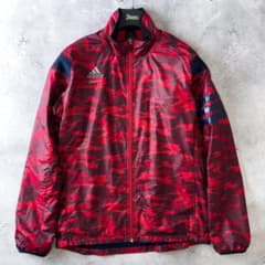 アディダス プロフェッショナル 裏起毛 ウインドブレーカー メンズ O (XL) アディダス プロフェッショナル 裏起毛 ウインドブレーカー