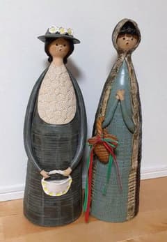 ポタリーメルヘン 　陶器製少女　手作り 2体セット ポタリーメルヘン 陶器製少女 手作り 2体セット - メルカリ