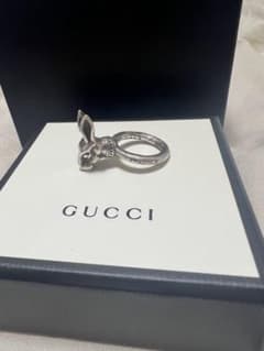 GUCCI ウサギデザイン シルバーリング - メルカリ