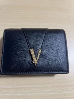 VERSACE ブラックレザー 二つ折り財布のサムネイル
