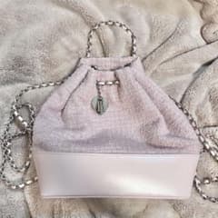 The Barnnet ツイード チェーン バックパック リュック ピンク - メルカリ