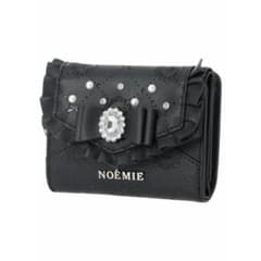 NOEMIE ビジューリボン三つ折り財布 ブラックのサムネイル