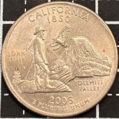 アメリカ カリフォルニア州 25セント 2005年 50州 外国コイン 古銭