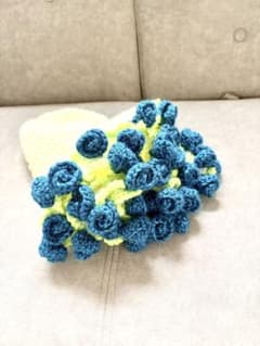 花束ブランケット　青薔薇
