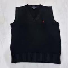 極希少90s ラルフローレン スクールベスト L ネイビー 紺 スクール 古着のサムネイル