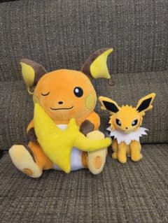 ポケモン ぬいぐるみ ライチュウ サンダース 2点セットのサムネイル