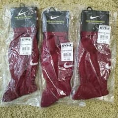 Nike ナイキ サッカー フットサル ソックス883335 赤 エンジ キッズのサムネイル