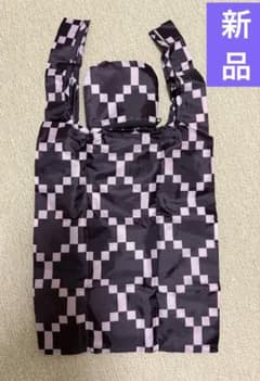 [新品未使用] 折りたたみ エコバッグ　チェック柄のサムネイル