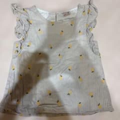 petit main プティマイン　トップス　レモン刺繍チュニック 100cm