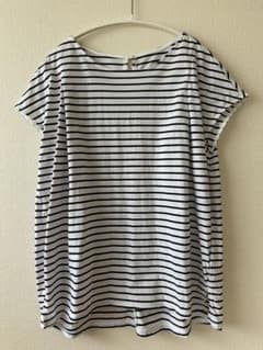 PLST ボーダーフレンチスリーブTシャツ バックボタンのサムネイル