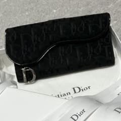 ディオール［トロッター］サドル 長財布 キャンバス 箱、保存袋