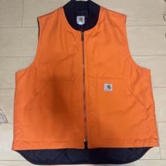 carhartt カーハート ダック ベスト オレンジ　ダブルニー　デトロイト carhartt カーハート ダック ベスト オレンジ ダブルニー デトロイト