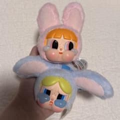 정규품 POPMART CRYBABY 파워 퍼프 걸즈 2개 세트 파워 퍼프