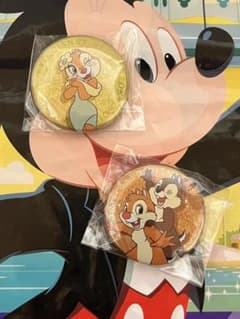 디즈니 캔 배지 칩 데일 클라리스 세트 신품 미사용