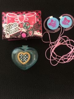 Prism Stone Case Pink, Clear Green, Earphones