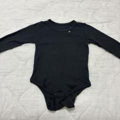 西松屋 長袖ロンパース ブラック 80cmのサムネイル