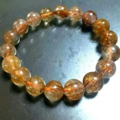 オレンジブロンズルチルクォーツ10.5㎜ 天然石 ブレスレット