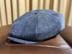 Borsalino ウールシルクリネン 帽子 ボルサリーノ 8パネル ハンチング