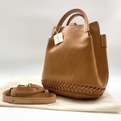 極美品 ゲンテン プローヴァ 2way ショルダーバッグ 2way ヌメベージュ 