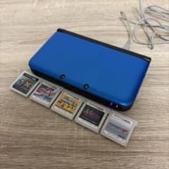 Nintendo 3DSLL ブルーブラック本体　純正充電器　カセット5本セット