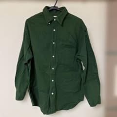 GU（ジーユー）ボタンダウン ビッグシャツ 長袖 グリーン メンズ Mのサムネイル
