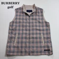 1618 BURBERRY GOLF ノバチェック ベスト ジレ L ロゴ - メルカリ