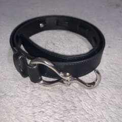 blatto フックバックル レザーベルト ブラックのサムネイル