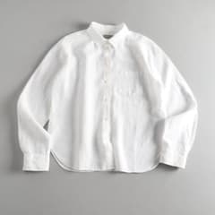 マーガレットハウエル サイズⅢ リネンシャツ 長袖 ホワイト 美品