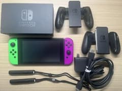 Nintendo Switch 本体 ネオングリーン ネオンパープル SDカード - メルカリ