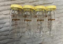 Pigeon 直付け 哺乳瓶 ガラス 産院用＋乳首S 4本セットのサムネイル