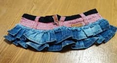 アズノウアズデワン デニムフリルスカート レッド　犬服 サイズ2のサムネイル