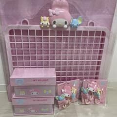 新品 マイメロ メッシュパネル S字フック×2 小物入れ×2 マイメロディ