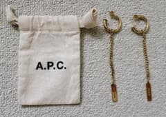 A.P.C. RUE MADAME PARIS フープピアス ゴールドのサムネイル
