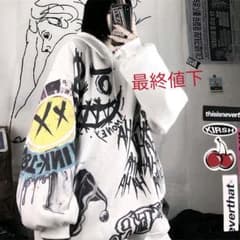 ビッグシルエットヒップホップパーカー　ゴシック漫画のサムネイル