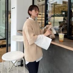 OVER HALF SLEEVE KNIT TOPSのサムネイル