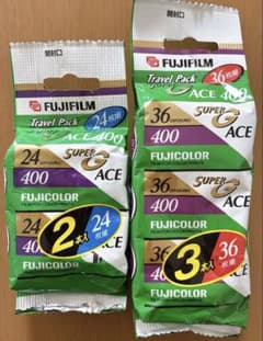 富士写真フイルムスーパーG.ACE4003本 FUJICOLOR SUPER G ACE 400 24枚撮2本、36枚撮3本、 - メルカリ