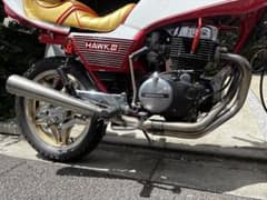 CB400N クロスメガホン　ゼットファーザー製？マフラーのサムネイル