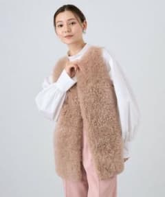 10万 未使用 ANAYI　 アナイ　カシミヤ　ファー　ジレ　ベスト 10万 未使用 ANAYI アナイ カシミヤ ファー ジレ ベスト