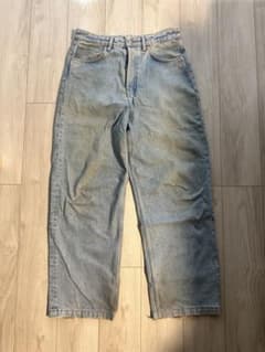 ZARA ワイドストレートデニム ライトブルー ボタンフライ サイズEUR 38