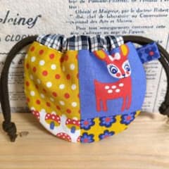 ハンドメイド ミニミニ まるい巾着 (ねこ 花柄 水玉) | Shop at