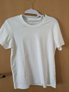 無印良品、無地 クルーネック 半袖 Tシャツ ホワイト Lサイズのサムネイル