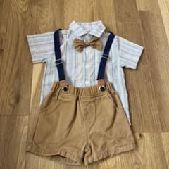 フォーマルベビー服　80cm ストライプのサムネイル
