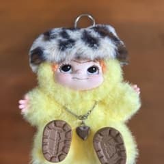Letsvan WAKUKUぬいぐるみキーチェーン ヒョウ柄帽子のサムネイル