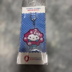 EXPO2025 関西万博 ミャクミャク ハローキティ キーホルダー　ピンク