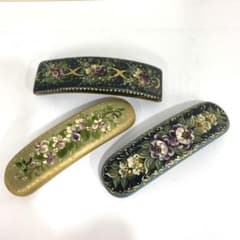 美品　ヘアアクセサリー バレッタ 髪留め 3個セット　昭和レトロのサムネイル