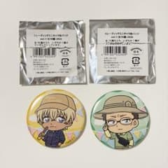即購入⭕️名探偵コナン トレーディングミニキャラ缶バッジ 安室透 風見裕也