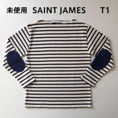 saint james ウェッソン エルボーパッチ 生成りx紺 セントジェームスのサムネイル