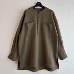 JOURNAL STANDARD ウーリッシュフラノバンドカラーシャツ カーキ JOURNAL STANDARD ウーリッシュフラノバンドカラーシャツ カーキ