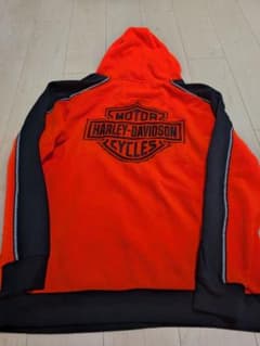 HARLEY-DAVIDSON フリースパーカー オレンジ Lのサムネイル